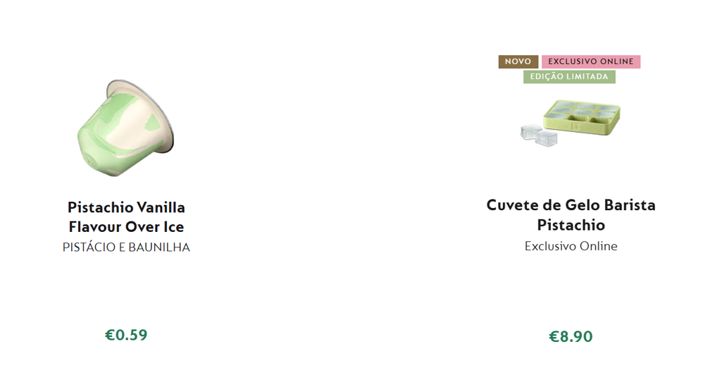 Produtos barista nespresso