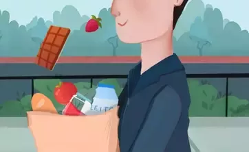 homem com alimentos