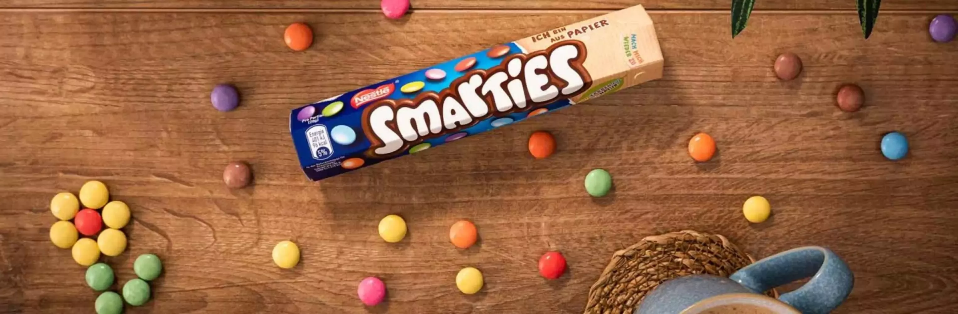 smarties com bolinhas coloridas