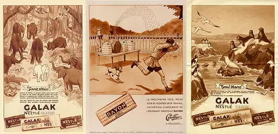 Publicidade aos chocolates GALAK e RAYON