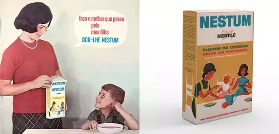Embalagem de NESTUM e Publicidade em 1958