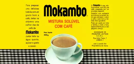 Rótulo de MOKAMBO em 1972