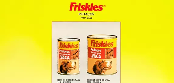Embalagens de FRISKIES em 1988