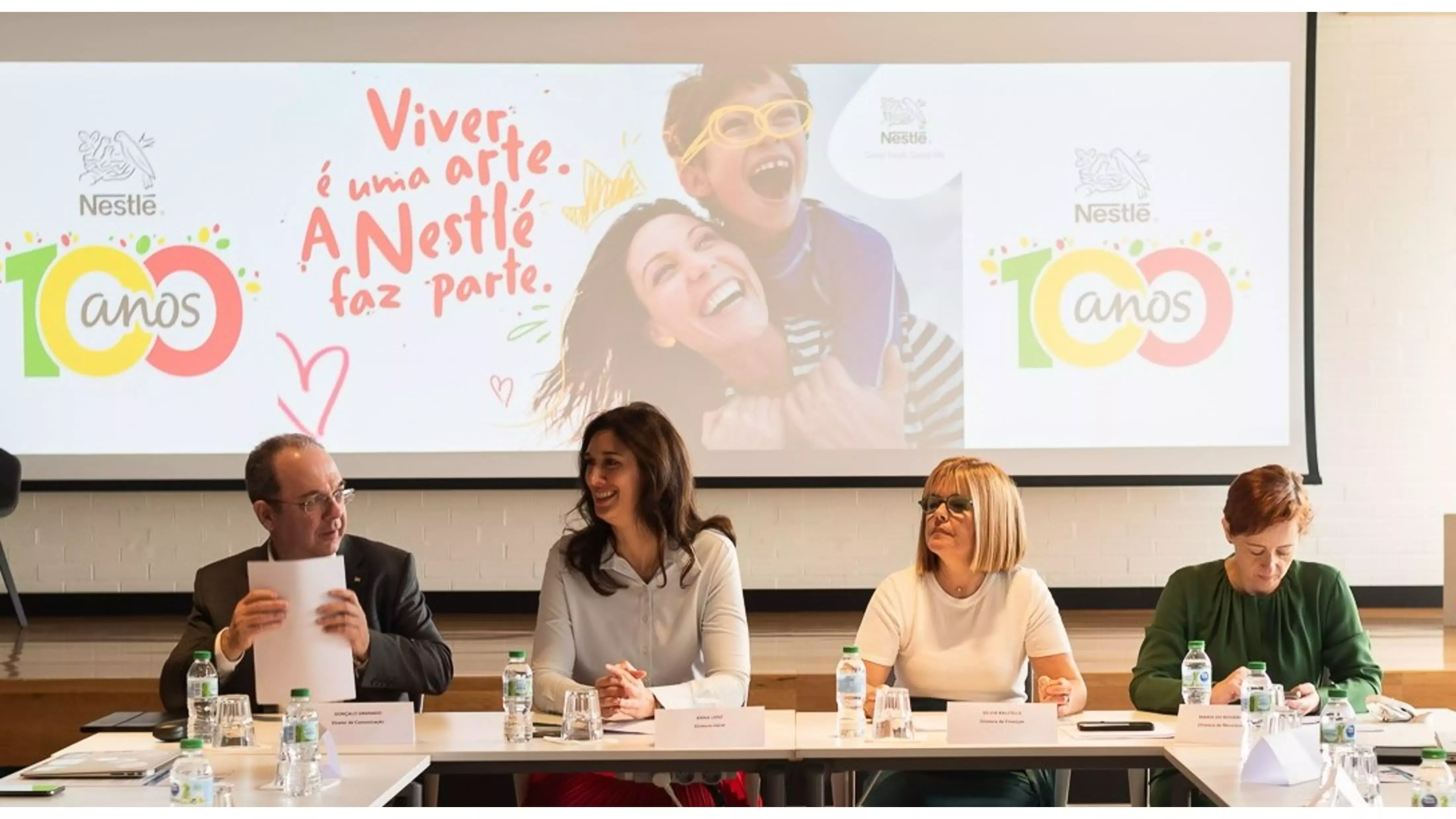 CEO, Diretor de Comunicação e Diretoras de Finanças e Recursos Humanos da Nestlé Portugal