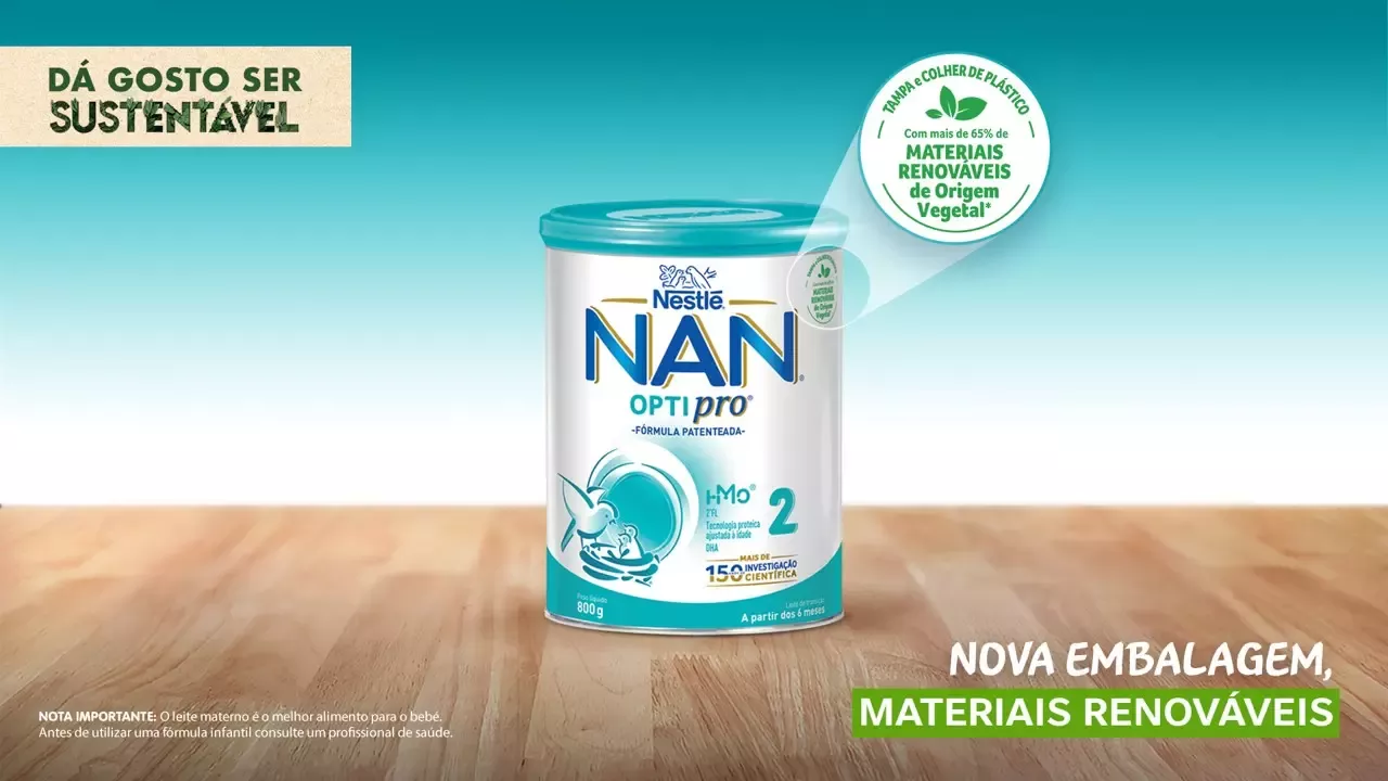 NAN Optipro com tampa e colher de origem vegetal