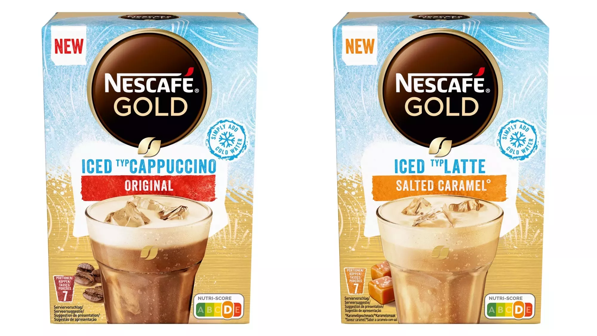 NESCAFÉ GOLD Iced Cappuccino e NESCAFÉ GOLD Iced Latte Salted Caramel