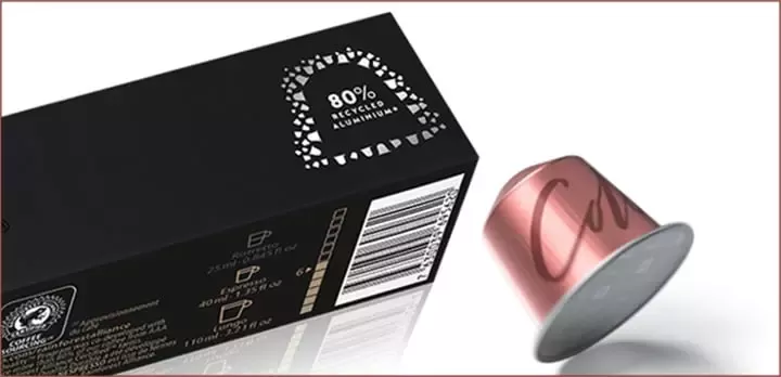 Cápsulas NESPRESSO com 80% alumínio reciclado