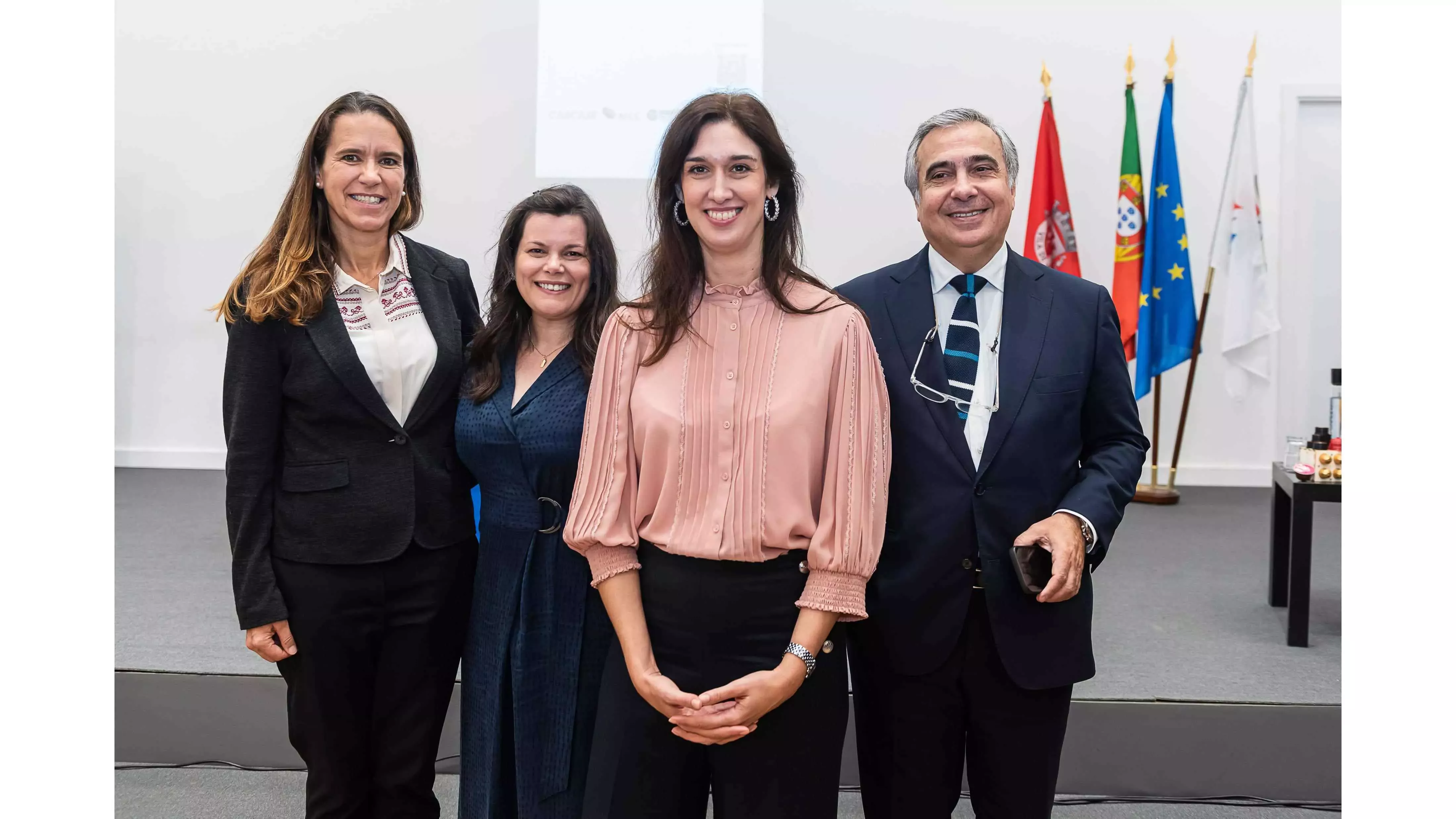 Brigitte Felber, Teresa Mendes, Anna Lenz e Victor Manuel Martins da Nestlé Portugal